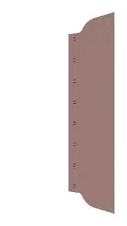 Strong replaceable wide gold stainless steel blade thickness 0,65mm