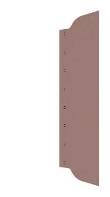 Strong replaceable wide gold stainless steel blade thickness 0,65mm