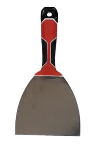 Stainless Steel Putty Knife with an ergonomic three-component handle and flexible blade 1,22mm-0,4mm thick